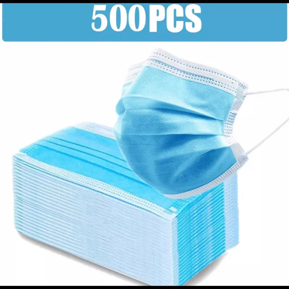 3-LAYERED FILTER DISPOSABLE MASKS - 500 counts